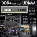 Nemix Ram 288-pin unbuffered UDIMM memory stick top profile angle
