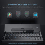 Geyes foldable bluetooth keyboard folded pocket size profile