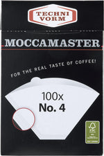 Moccamaster number 4 white paper filters front box packaging view