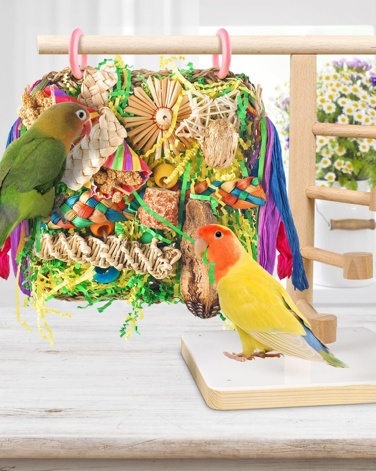 ERKOON bird cage hanging accessories for lovebirds and budgies.
