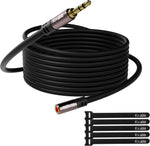 Kxable 15-foot 3.5mm male to female extension cable front view