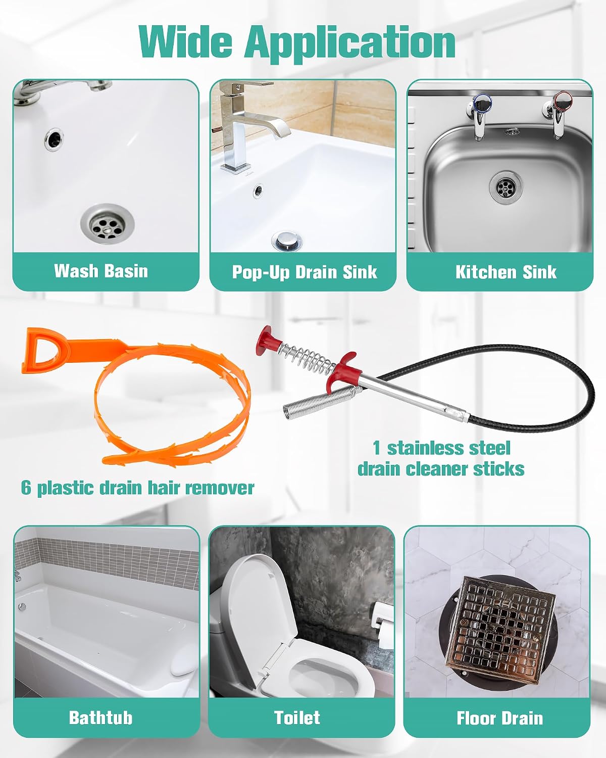 Oanie 7 pack drain cleaner complete set packaging