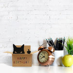 AMINORD cat birthday card sustainable material close up detail