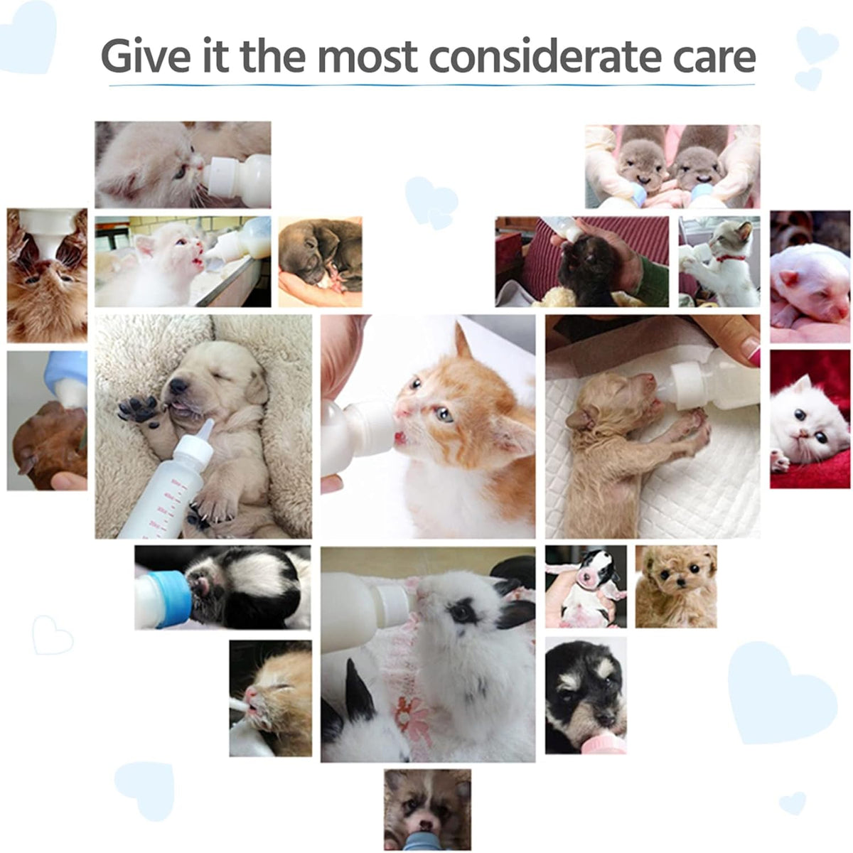 Puppy Kitten Bottle for Nursing, Newborn Baby Dog Cat Rabbit Feeding Bottles with Nipples Feeder Kit - Image 6