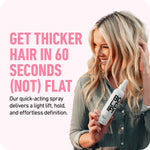 Boldify hair thickening spray back label and ingredients view