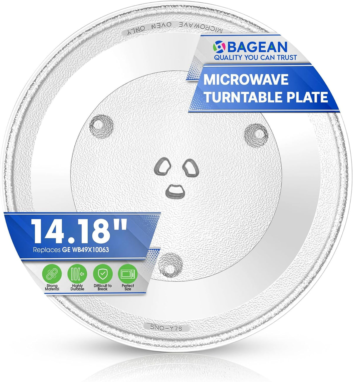 Bagean microwave plate replacement front view