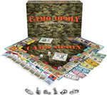 Late for the Sky Camo-Opoly Board Game front view board game box