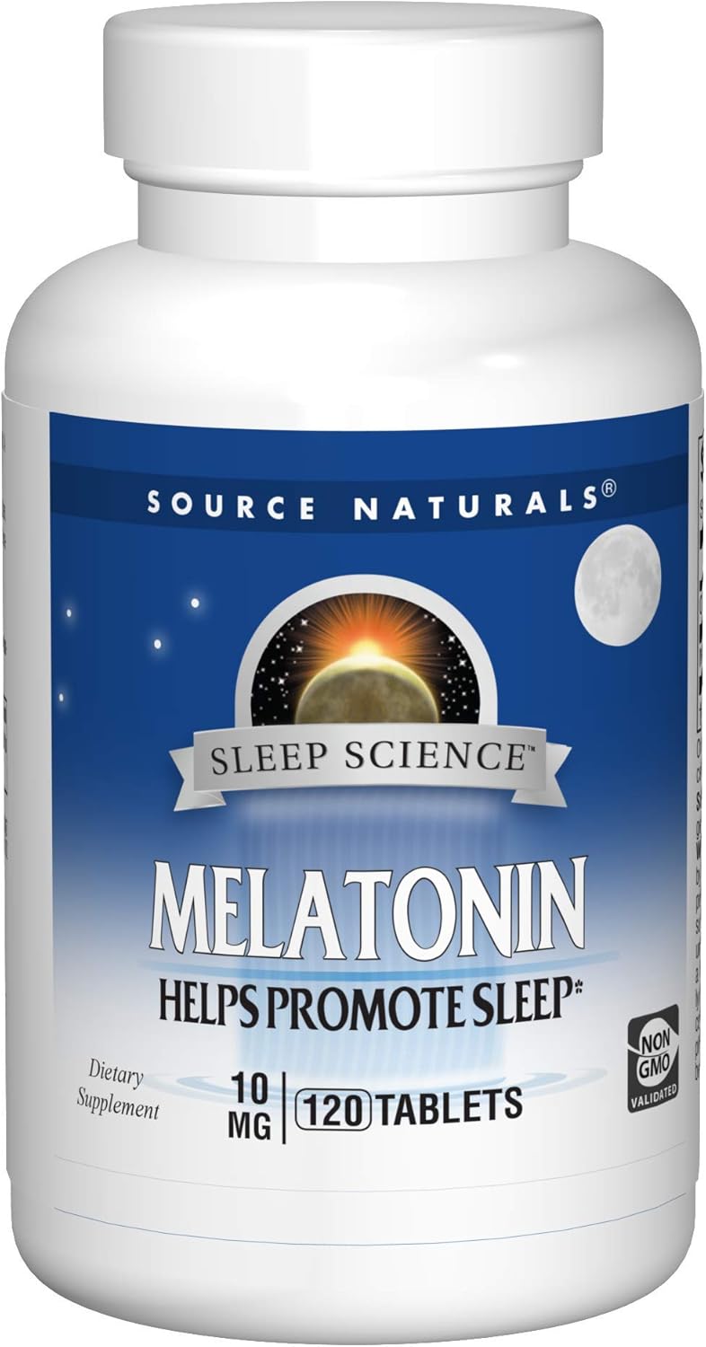 Source Naturals Melatonin, 10 mg, 120 Tabs - Image 1