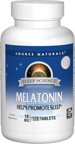 Source Naturals Melatonin, 10 mg, 120 Tabs - Image 1