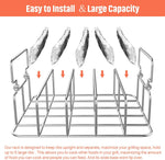 Heavy duty 2-handle grill rack in smoker