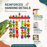 Premium imported large bird toy stainless steel chain and bell details