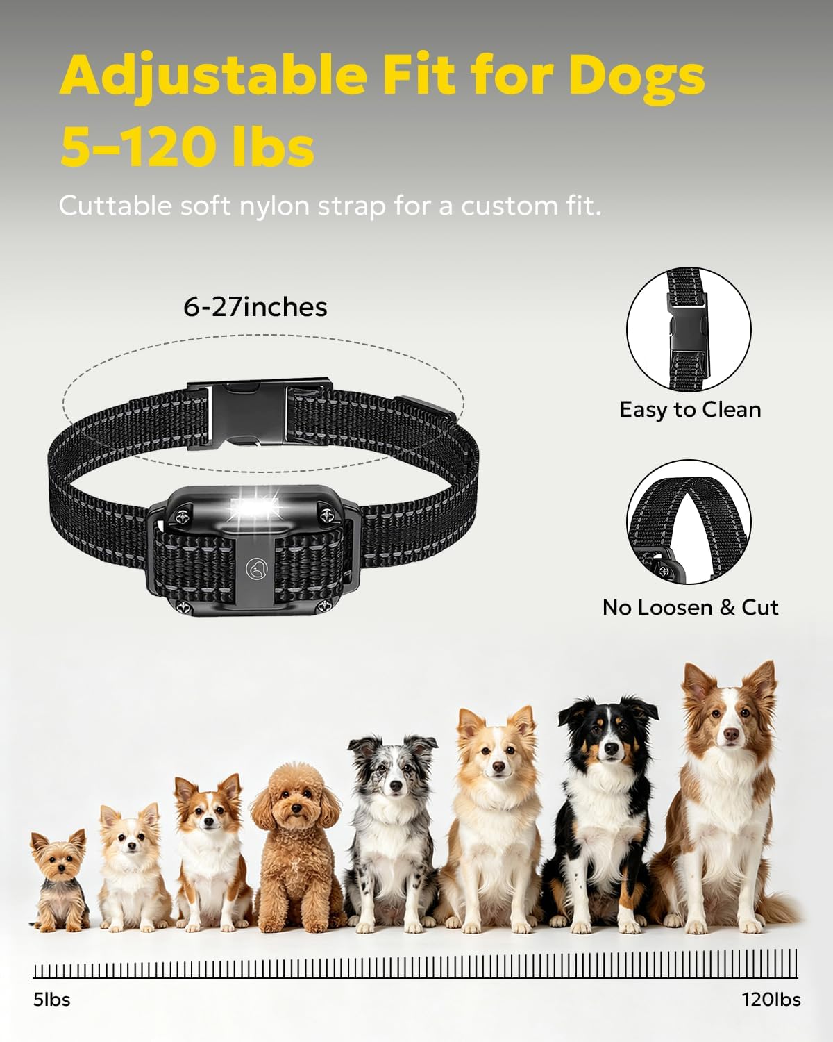 Backlit digital screen on long range dog training remote