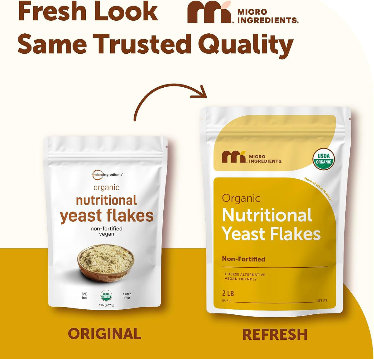 Micro Ingredients nutritional yeast flakes organic certification label