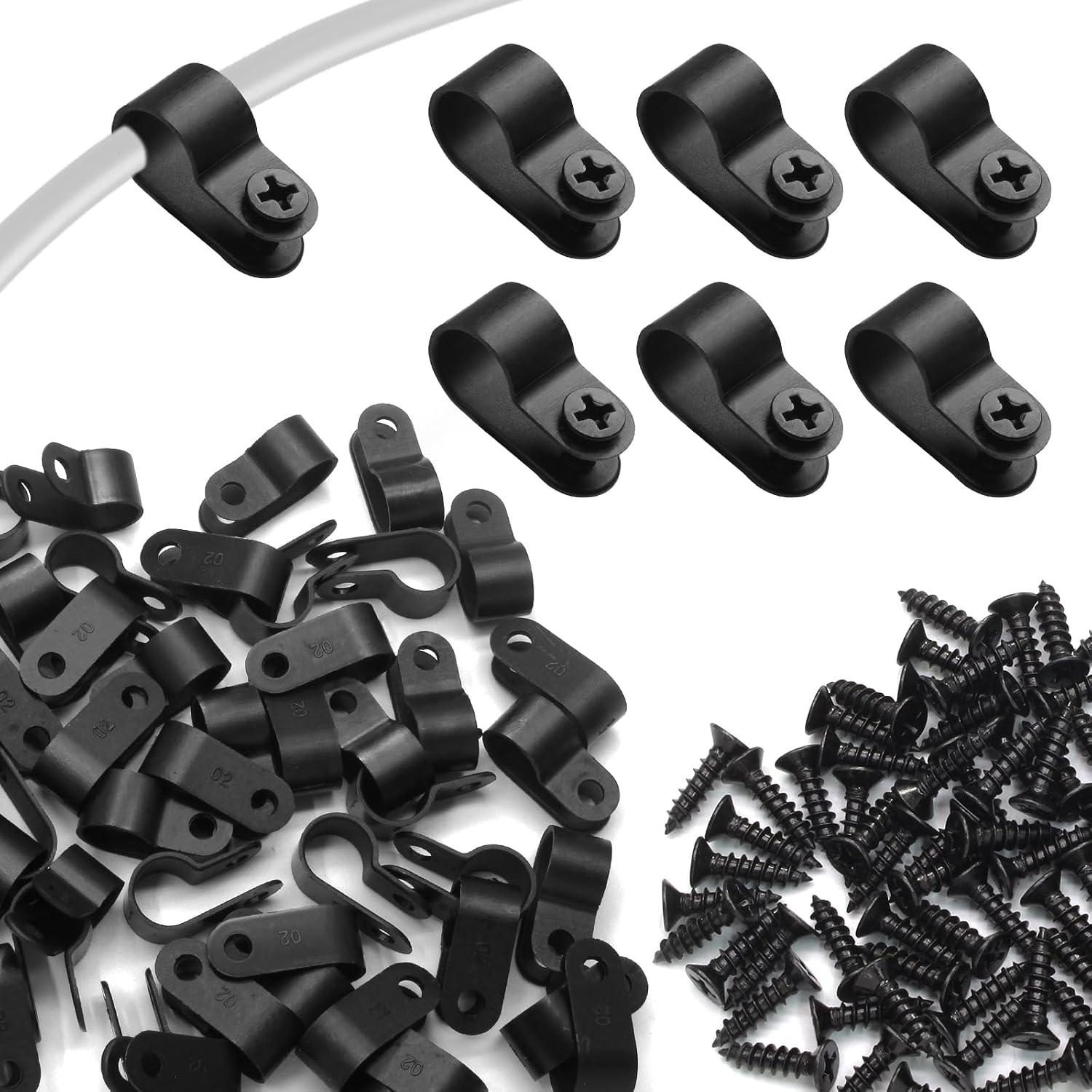 Uenhoy cable clamps front view packaging