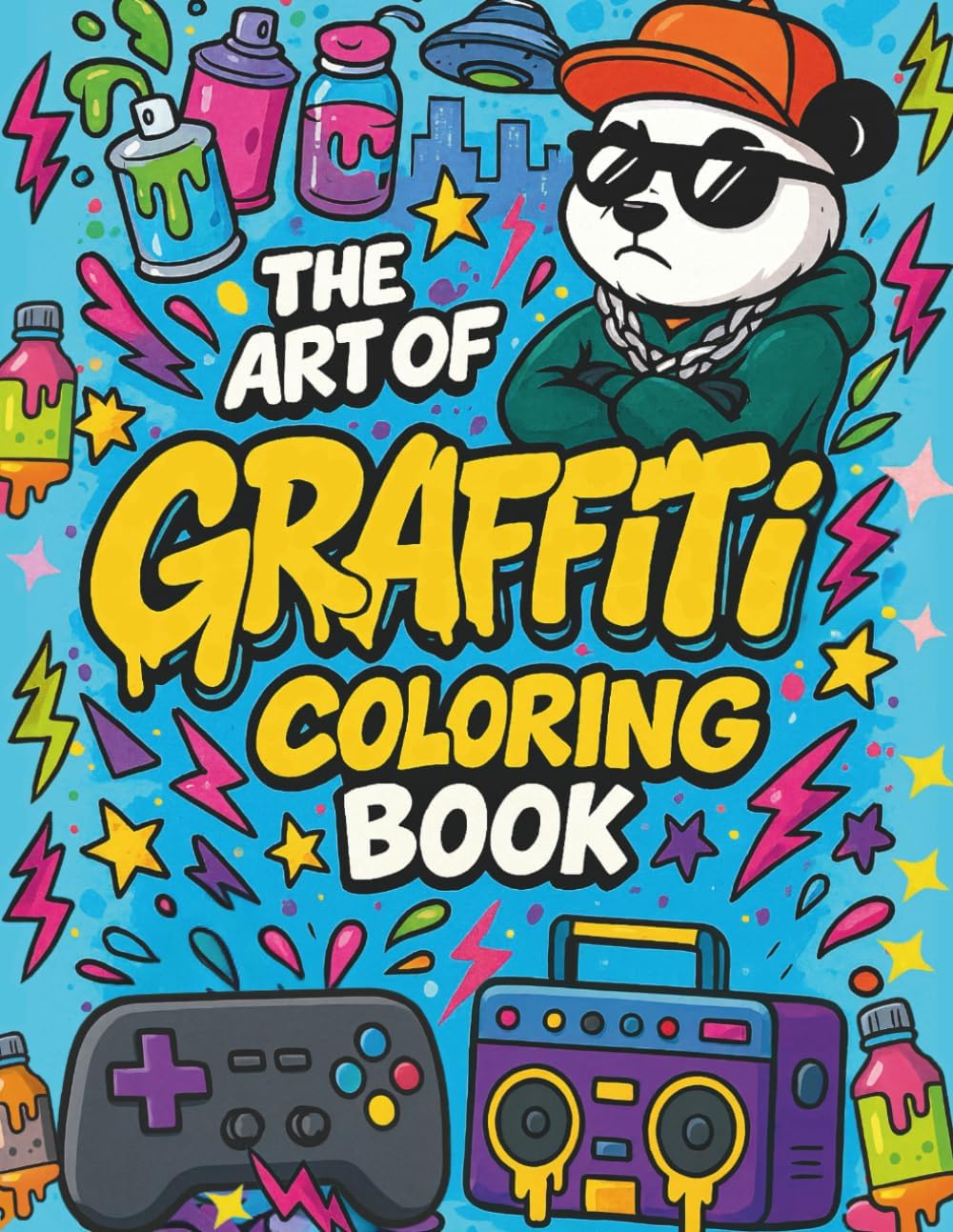 Graffiti Coloring Book: Underground Art Lab for Adults and Teens With 30 Original Blackbook Sketches, Bubble Letters, and Street Doodles - Image 1