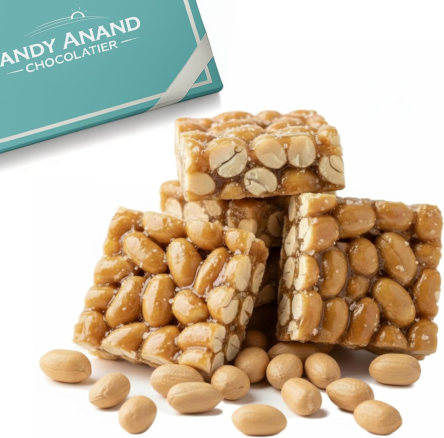 Andy Anand Chocolatier Sugar Free Peanut Brittle front packaging view