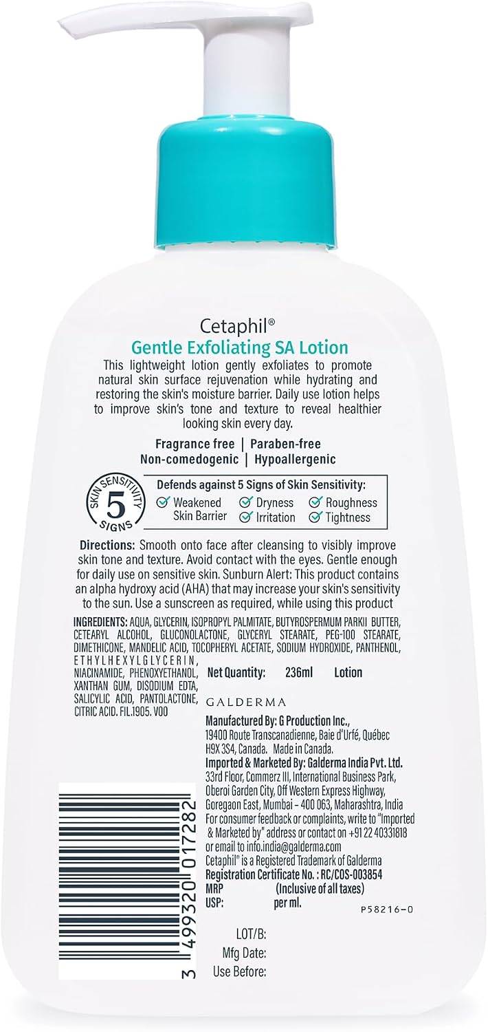 Cetaphil Gentle Exfoliating SA Lotion pump and nozzle detail