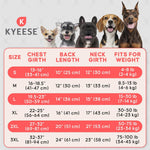 KYEESE fleece dog sweatshirt set showing high cut belly design for medium large dogs