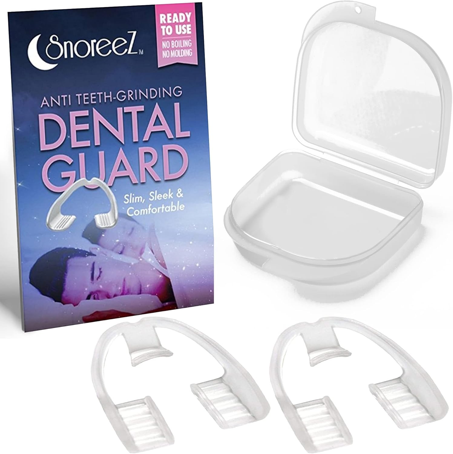 Anti Teeth-Grinding Dental Guard-Ready to use-No Boiling or Molding, Slim, Sleek and Comfortable Works for Upper and Lower Jaw, relieves pain and corrects TMJ and Bruxism - Image 1