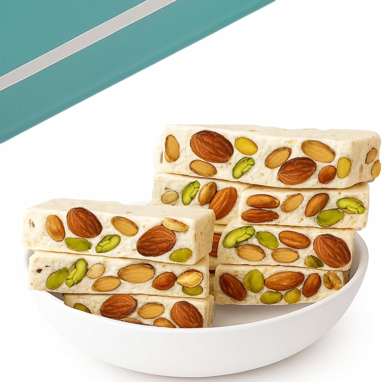 Andy Anand Chocolatier Nougat Candy front view showcasing gourmet soft brittle packaging.