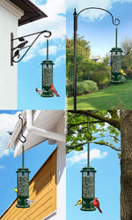 Squirrel Buster Legacy Squirrel-Proof Bird Feeder for Wild Birds - 4 Metal Removable Perches, 2.6 lb Seed Capacity, Chew-Proof Design, Easy to Clean, Green | Four removable metal perches, chew-proof construction, tool-free cleaning - Image 9