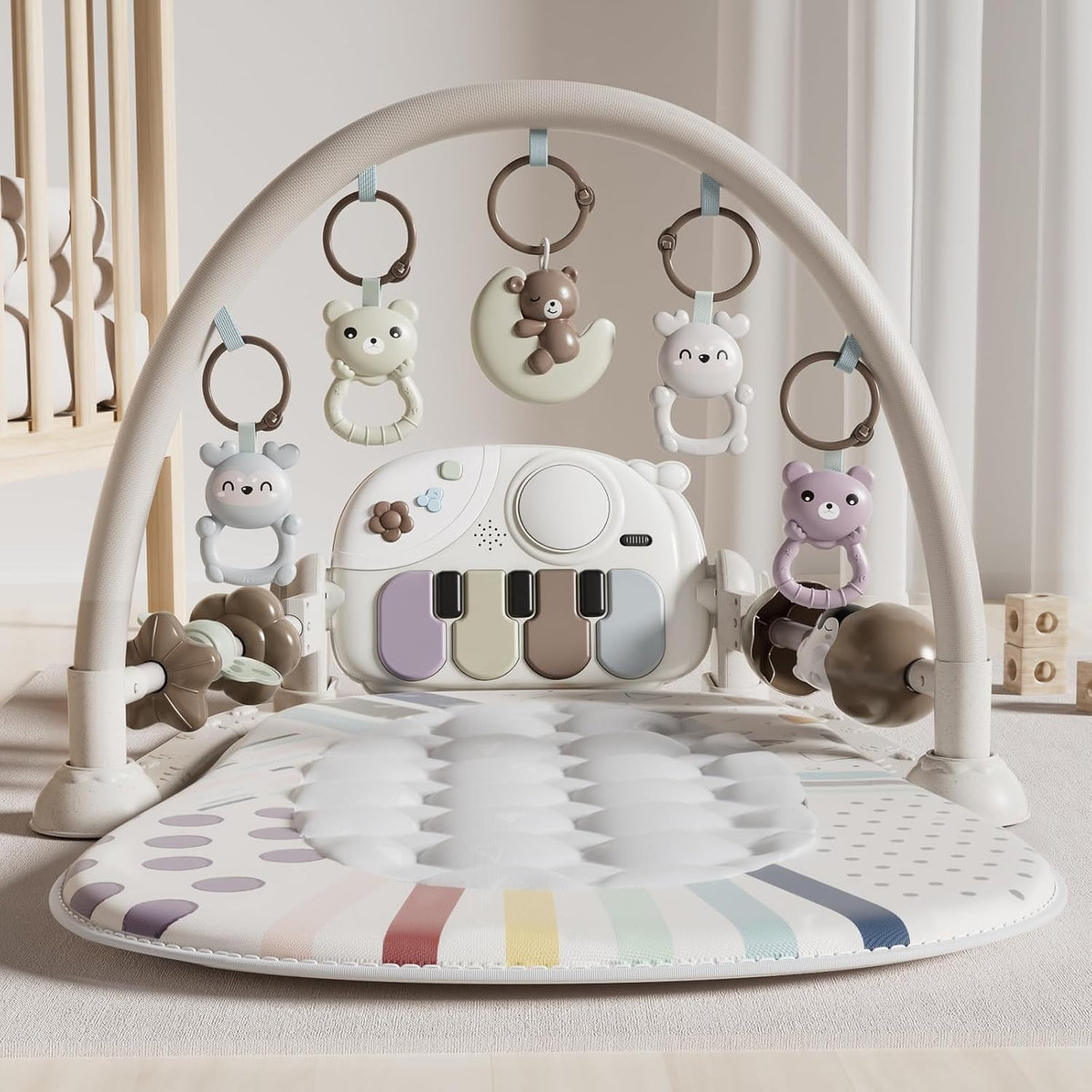 Stactcute baby gym play mat front view