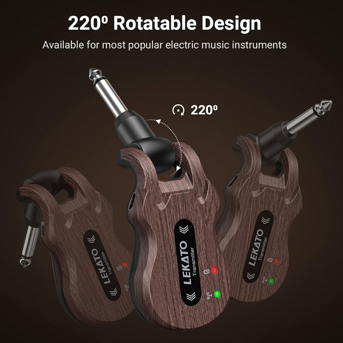 LEKATO audio receiver connected to amplifier pedalboard setup