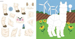 Perforated pages feature of children sticker book