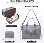 LOVEVOOK weekender bag showing side shoe compartment