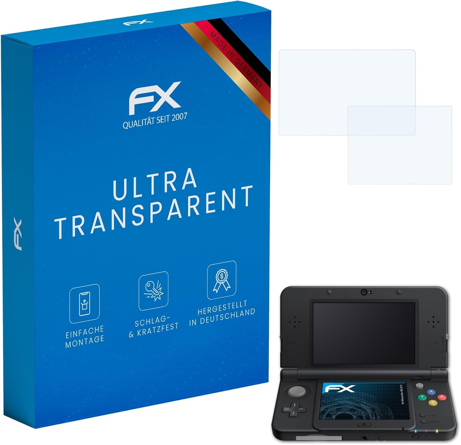 AtFoliX Screen Protection Film for Nintendo New 3DS set of 3