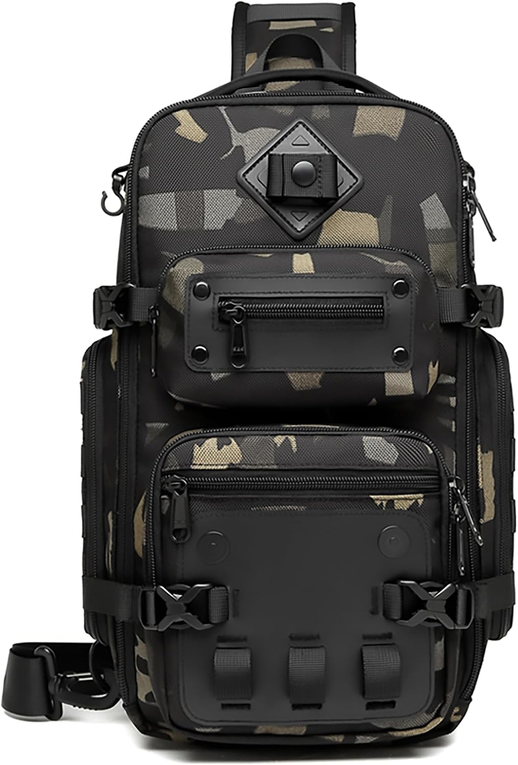 OZUKO Sling Bag for Men, Waterproof Crossbody Backpack, EDC Chest Pack | Tripod Holder for Travel, Hiking, Photography, Commuting - Image 9