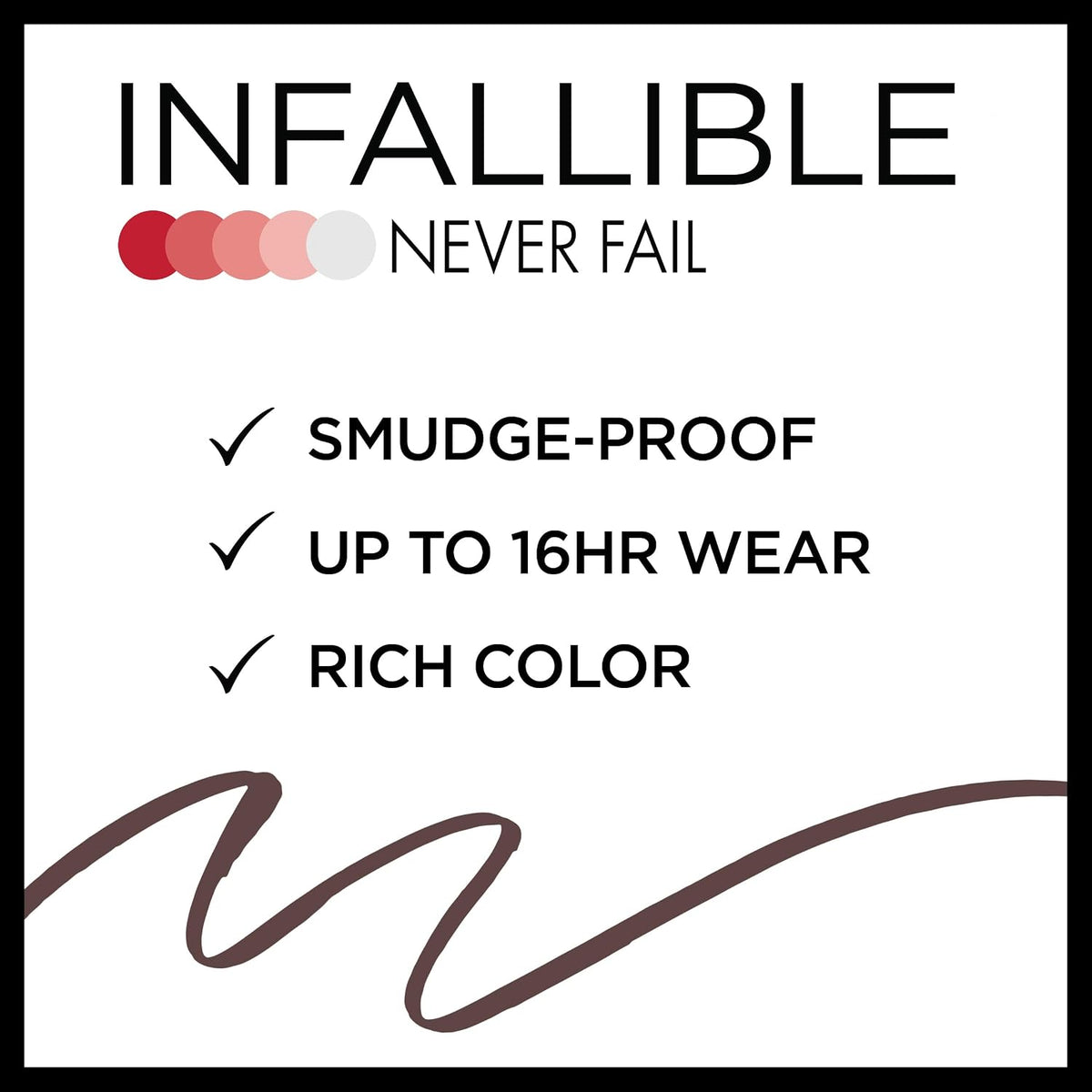 L'Oreal Paris Infallible mechanical eyeliner tip and shade display