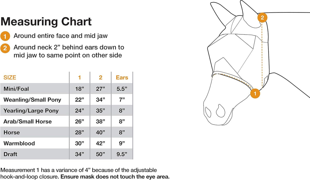 Side view of Cashel horse mask with ear covers