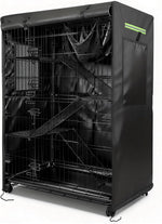 Aprixellis three tier cat cage cover front view protecting outdoor playpen