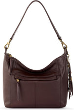The Sak Alameda Hobo Bag front view in mahogany leather