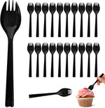 Cofimkate long handle plastic spork front view for party catering tableware