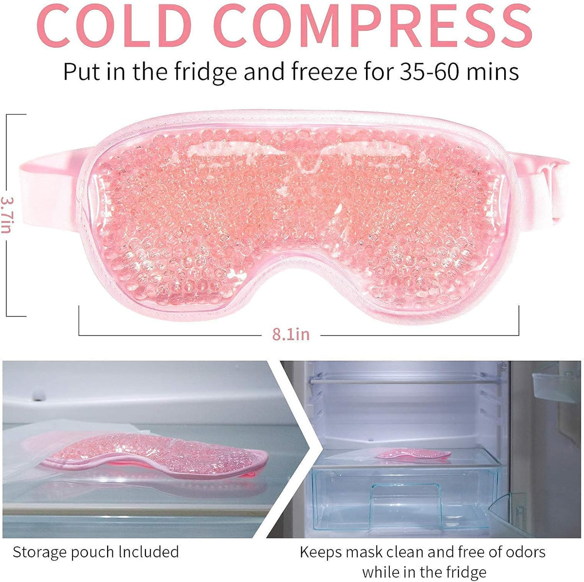 J Jimoo reusable eye mask transparent PVC side