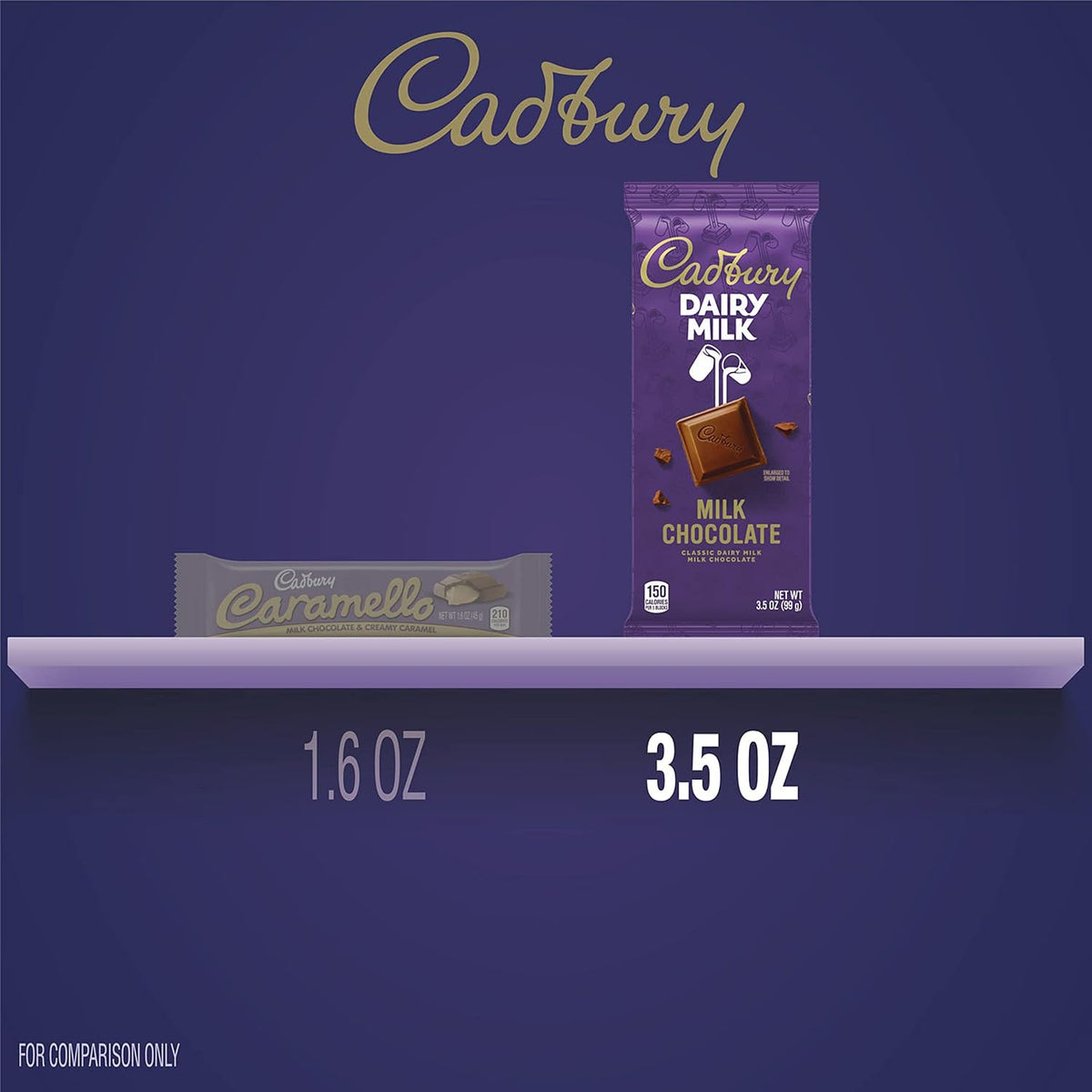 Authentic American Cadbury Dairy Milk bar close up shot