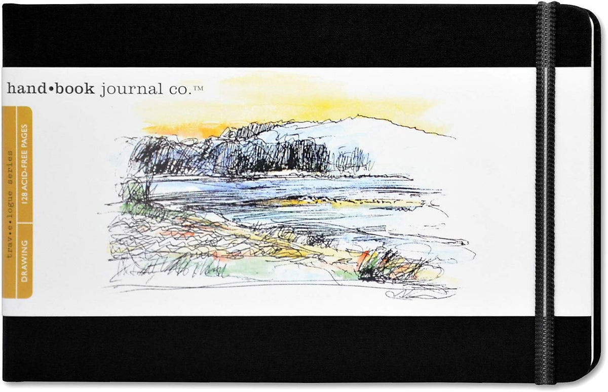 Travelogue Drawing Book, Grand Portrait 10-1/2 x 8-1/4, Ivory Black Artist Journal - Image 15