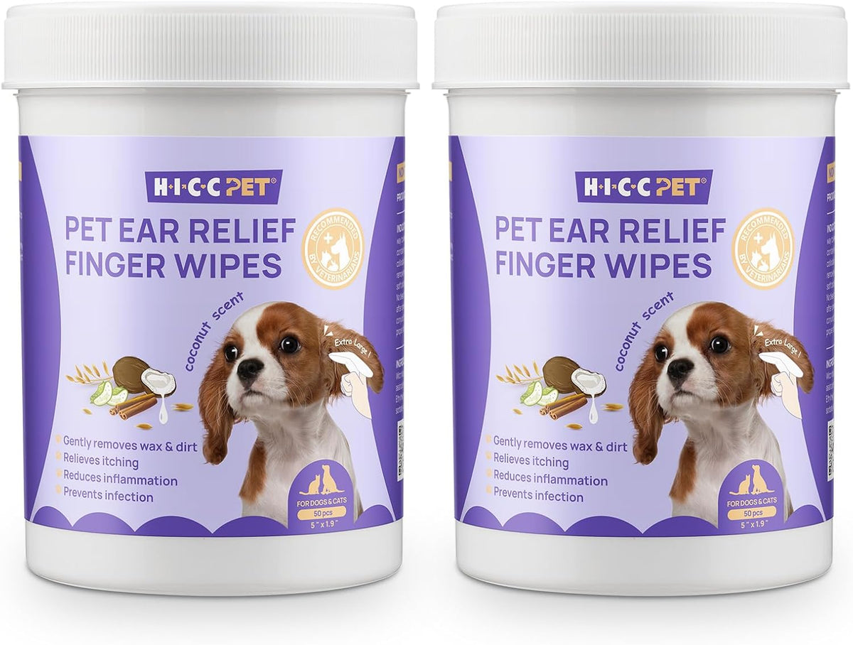 HICC PET Ear Cleaner Finger Wipes for Dogs, Cats, Small Animals, Vet-Trusted Dog Ear Infection Treatment to Relief Itchy & Inflammation, Clean Wax, Dirt, Stain & Odor, Hypoallergenic(Coconut Scent) - Image 12