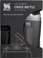 Stanley Cross Bottle 23 Ounce Black removable straw and cap details