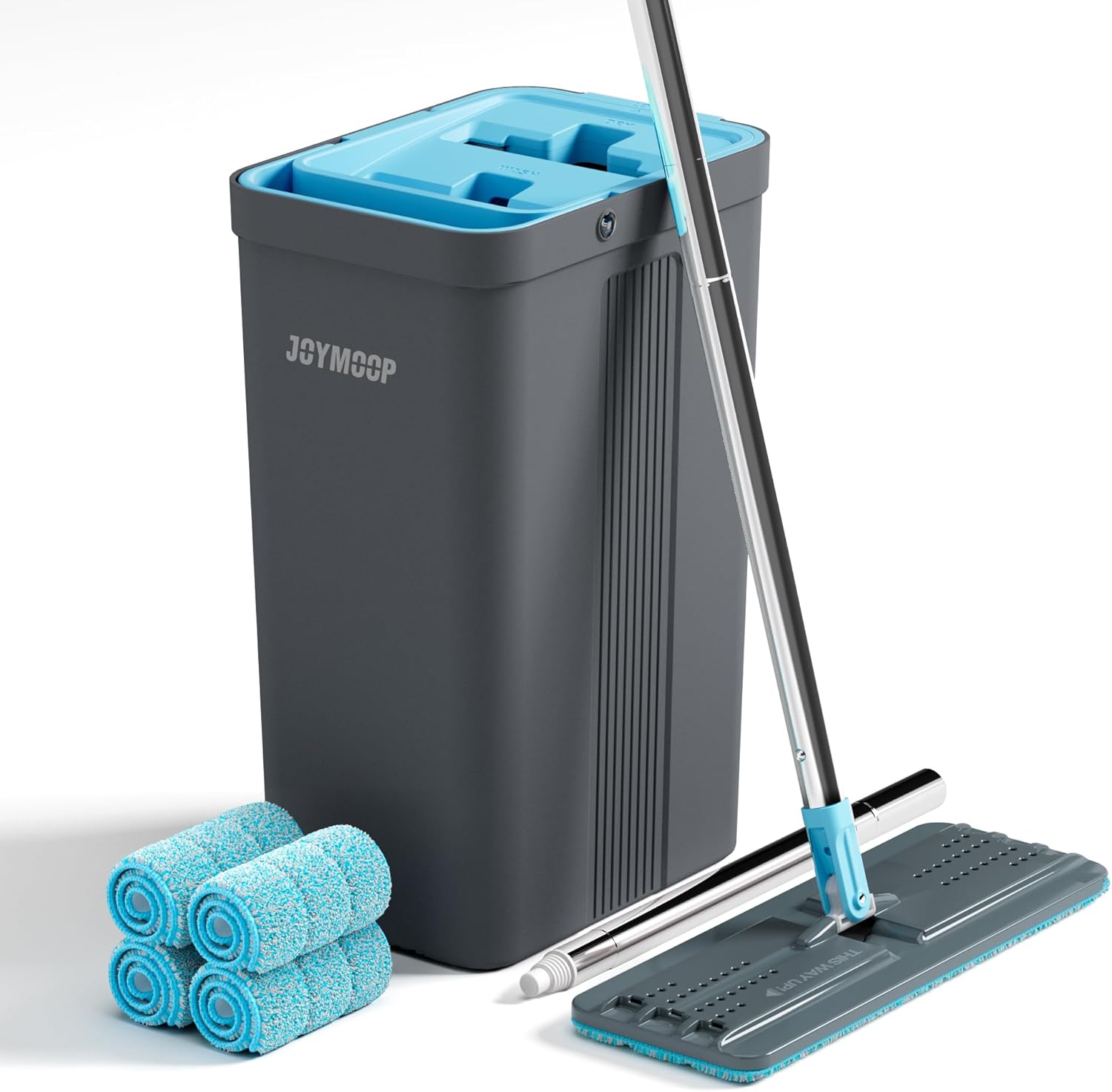 JOYMOOP Mop and Bucket Set front view for floor cleaning.