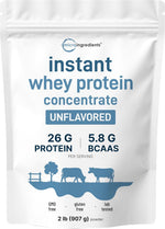 Micro Ingredients unflavored whey protein powder front view muscle supplement