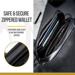 OneTigris tactical wallet attached to backpack gear loop