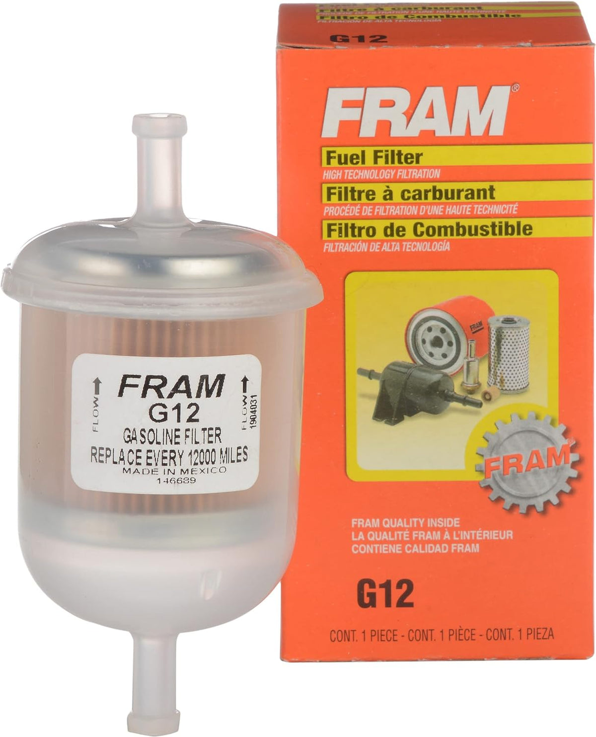 FRAM G12 In-Line Fuel Filter - Image 1