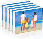 Meetu Acrylic Picture Frame 4x6,Clear Freestanding Double Sided 20mm Thickness Frameless Magnetic Photo Frames Desktop Display with Gift Box Package(5 Pack) - Image 12