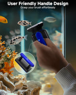 AQQA magnetic glass cleaner ergonomic handle close up view for comfortable grip