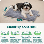 Small dog resting on Furhaven ThermaNAP warming mat