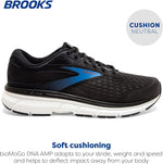 Brooks men's Dyad 11 running shoe side profile