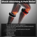 Abco Tech knee support strap wrapped around knee for pain relief